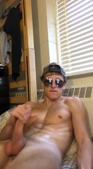 Blond guy cumming