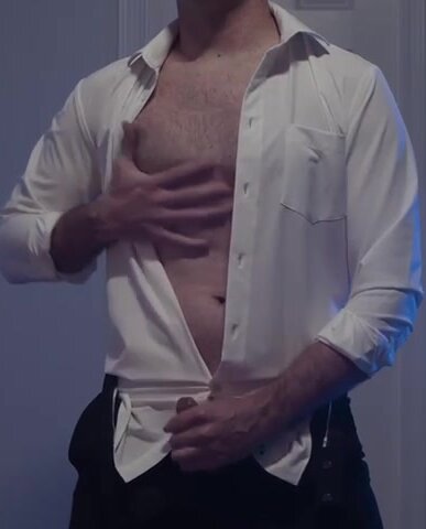 Wank in a nice shirt