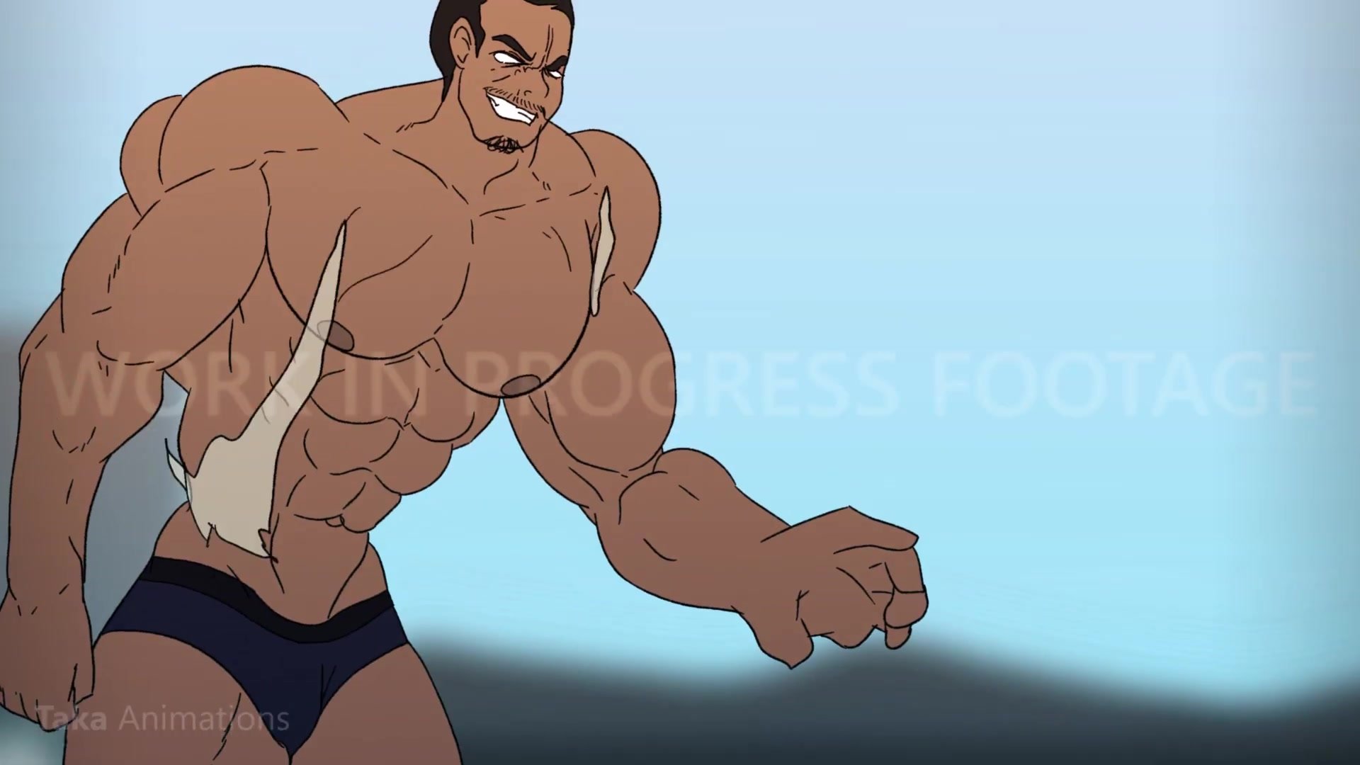 Muscle growth animation porn