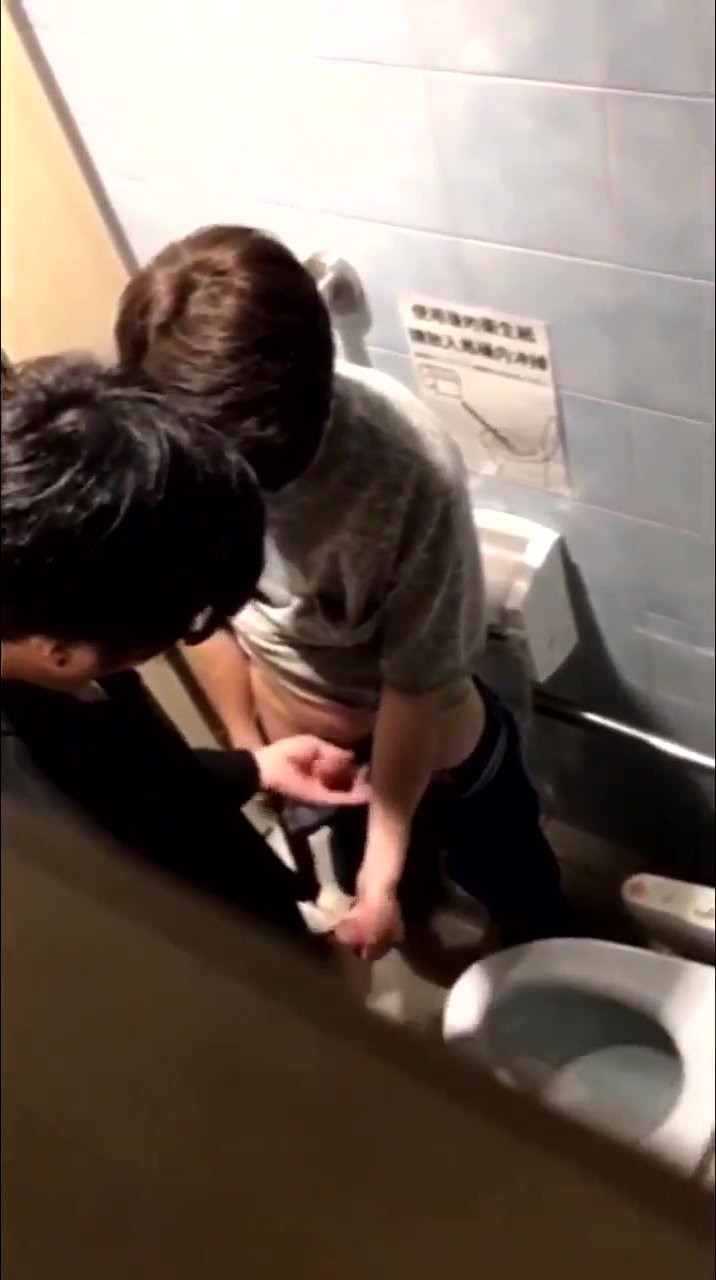 twinks caught jerking in bathroom stall