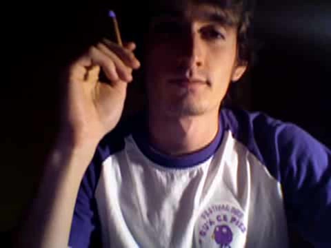 College Guy Smokes and Strokes on Cam