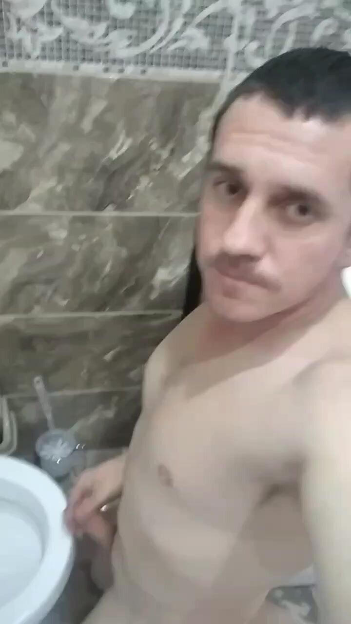 Pig Boy Ruslan plays with his tiny cock and licks the toilet!