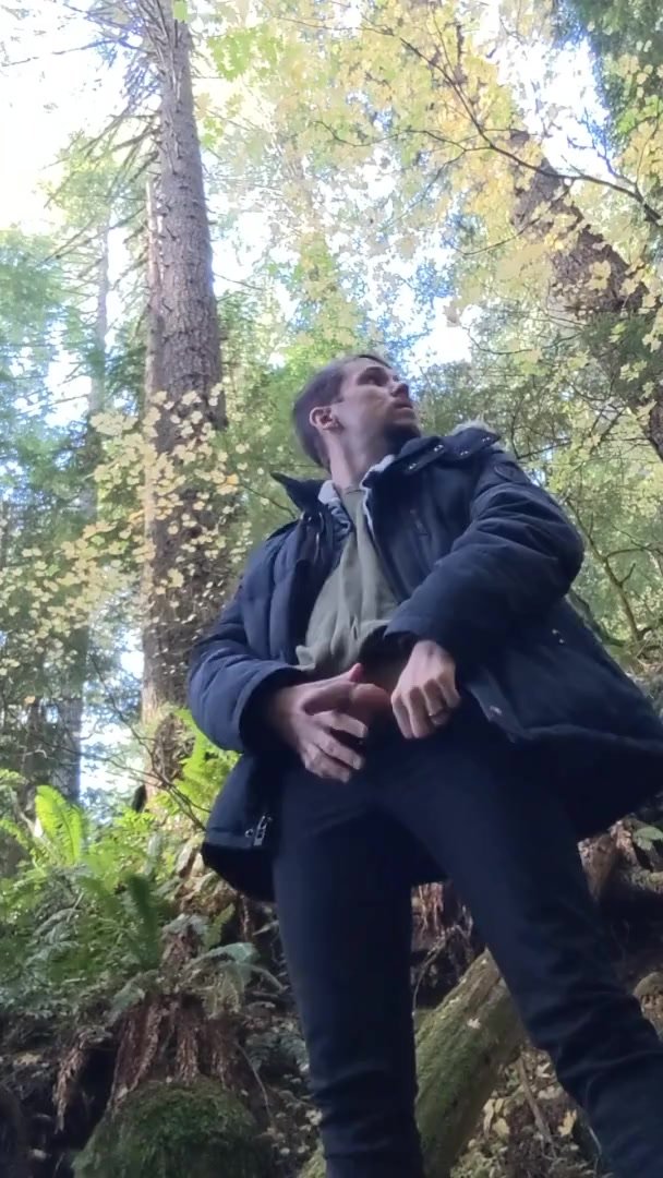 Caught pissing in the wood