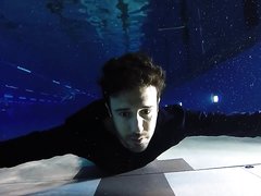 Underwater barefaced static breathold - video 3