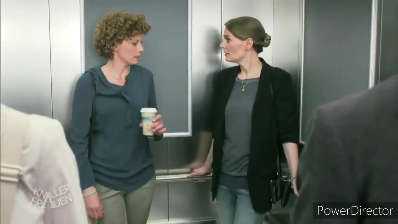 2 women on an elevator