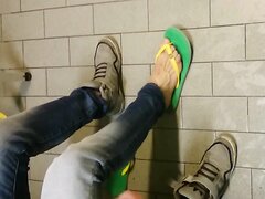 Candid green flip flops - video 2