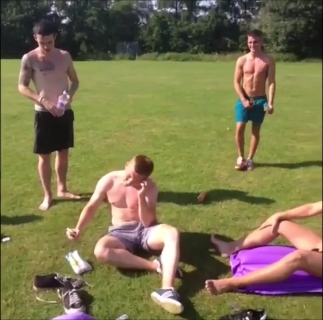 Group of str8 friends nude in park