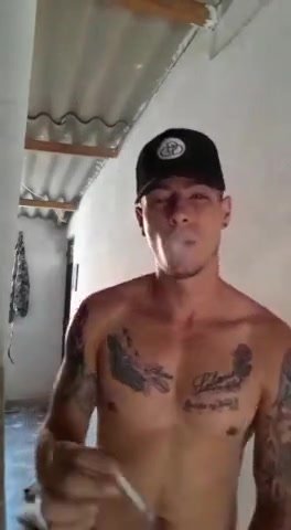 Sexy lad smoking