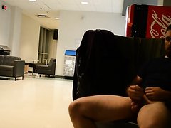 Beefy College Cub Jerks In Student Lounge