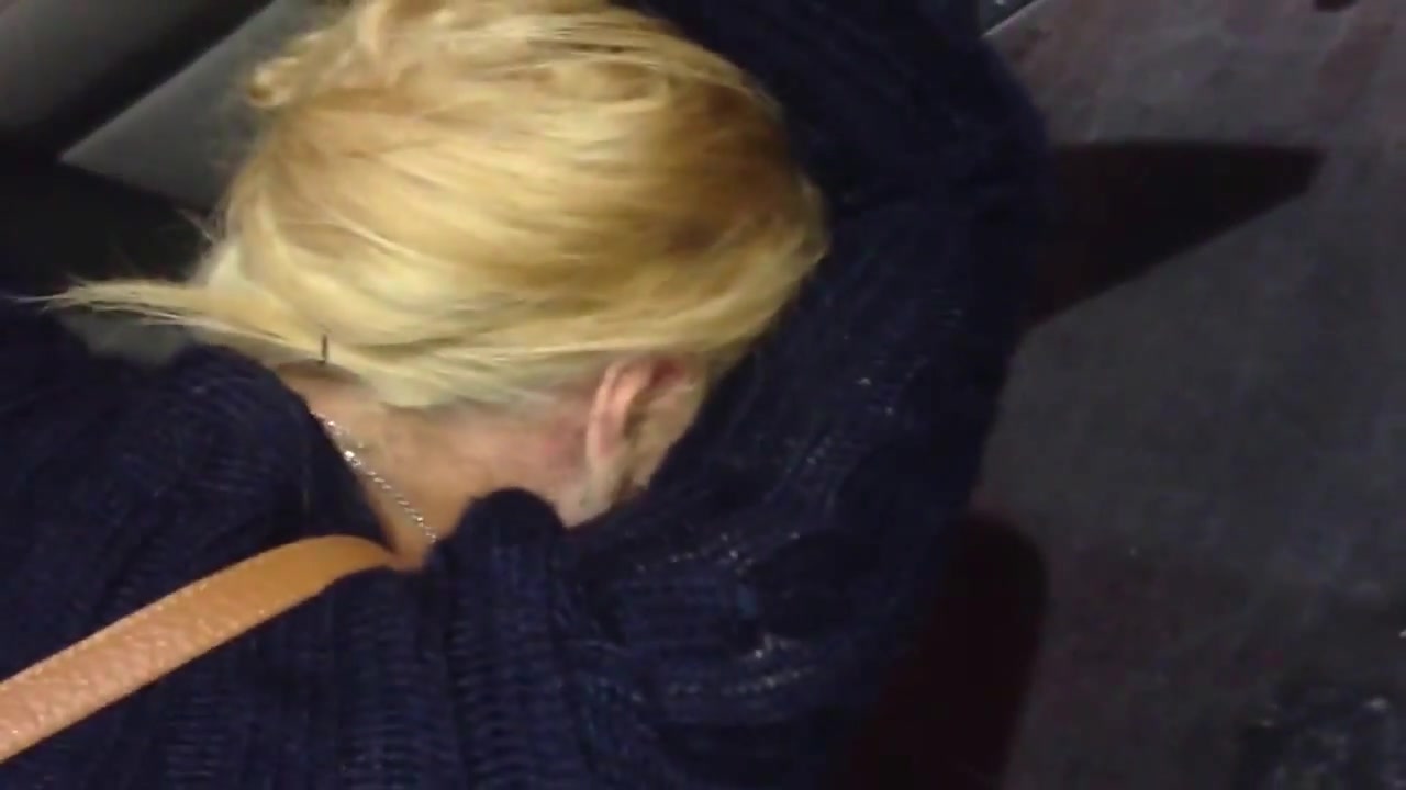 blonde girl puking