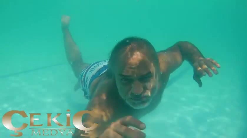 Turkish daddy barefaced underwater
