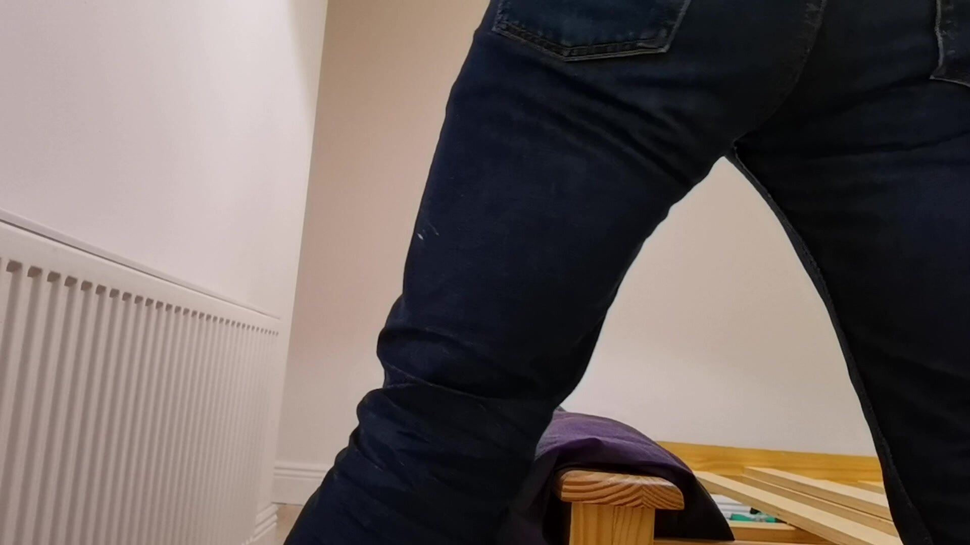 Balloon popping tight jeans