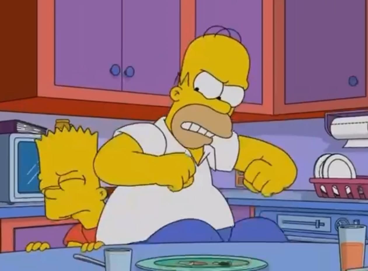 Homer crushes Bart