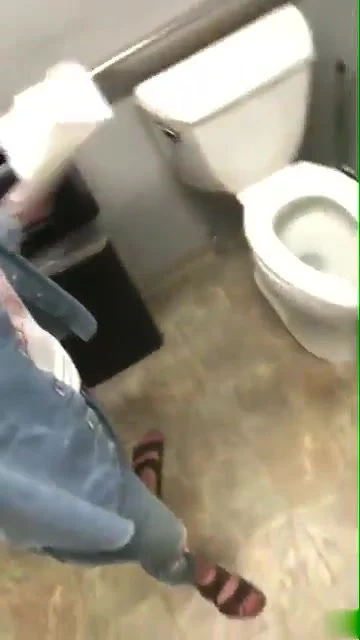 Girl Pooping On Public Bathroo