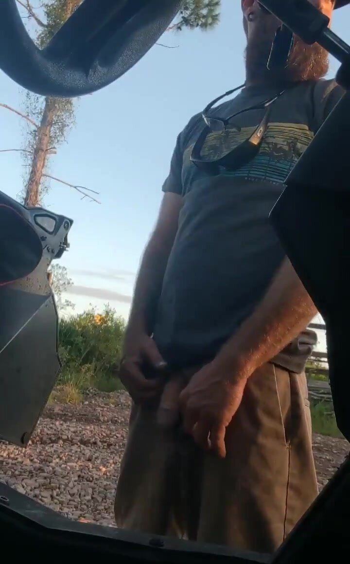 Gay Redneck Daddy Pissing Outside 20