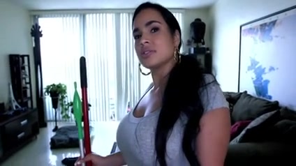 Latina teases her fat ass and fucks a big cock