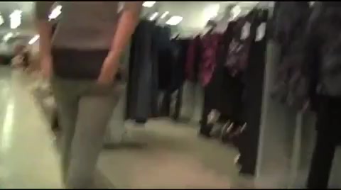 Girl pisses her pants clothes shopping