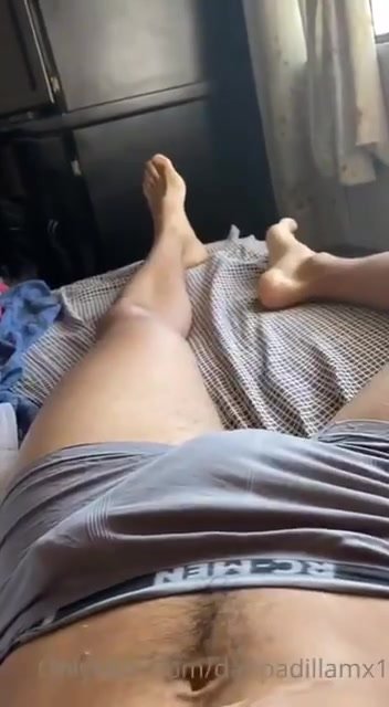 Latin Muscle Teen Shows Feet And Bulge