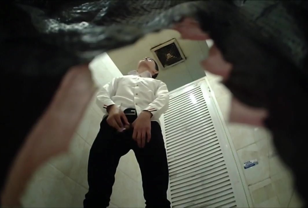 Hidden cam in a Japanese Mens Toilet