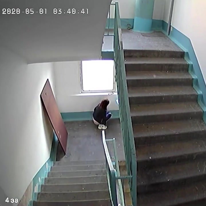 pissing in Stairwell