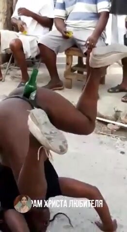 Dancing bottle in pussy!!