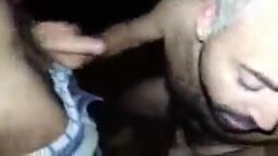 Master Uses His Slave With Friends Outdoors