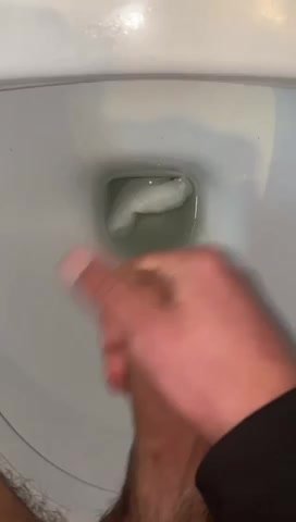 Horny boy cum in toilet
