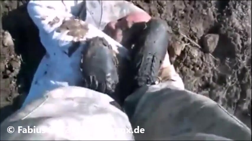 Fabius gets trampled by boots in mud - part 2