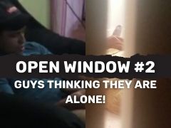 WINDOW #2! Viewing str8 guys jerking from a window
