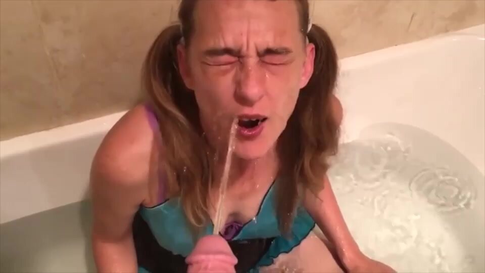 Submissive Ugly Slut Drowned in piss