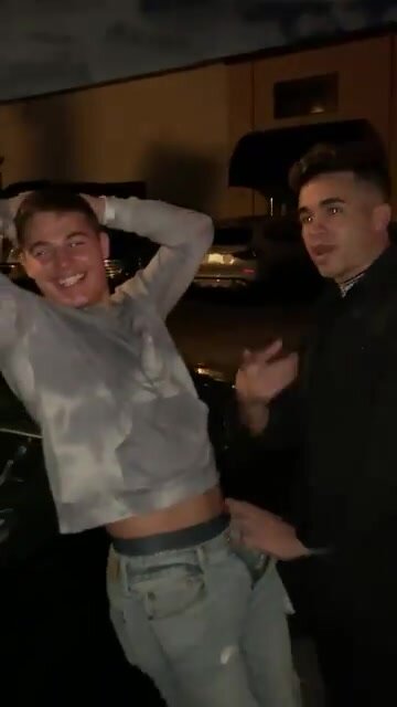 Suck friend in public