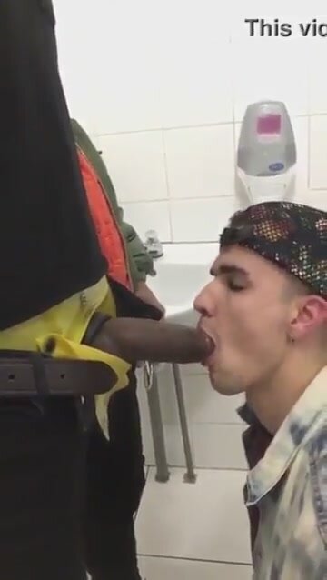 Obedient white faggot sucks cock and drinks piss