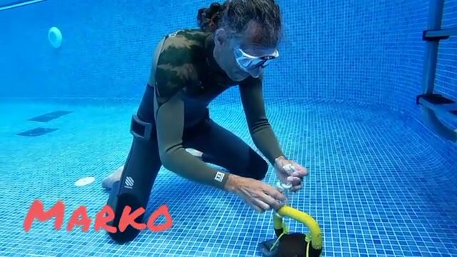 Underwater static apnea with empty lungs