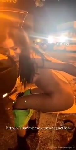 Sexy girl pissing and fart