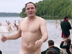 Movie scene - Many naked men in the sea
