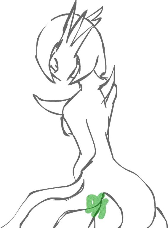 Pokémon Gardevoir farting (just a sketch and this is not mine)