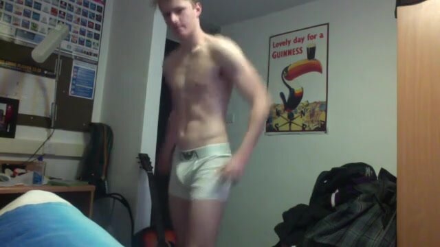 Lean uni lad Chris trying his underwear