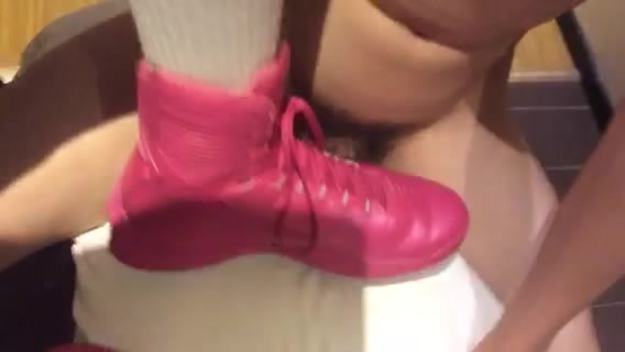 stomp dick with sneaker