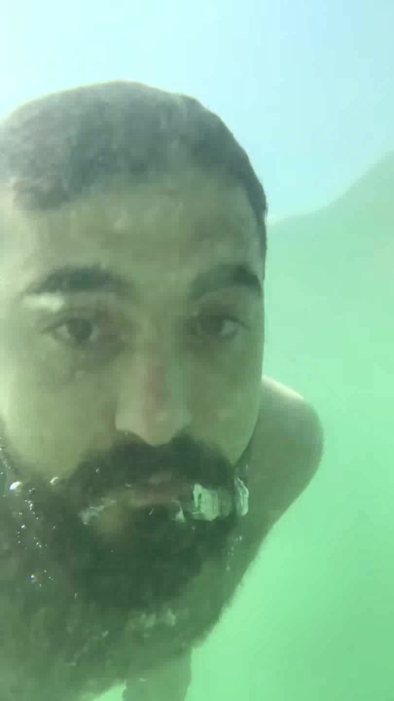 Barefaced turkish cutie underwater