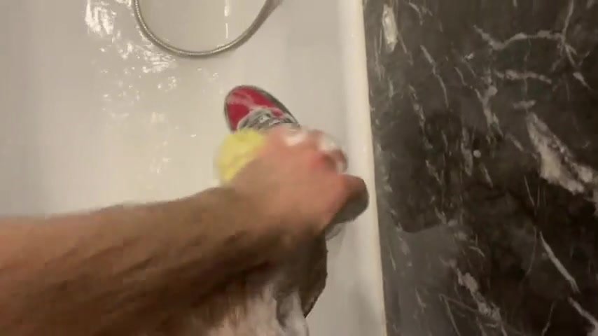Man Washes Soccer ... in Bathtub 2