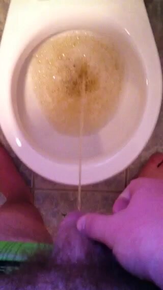 Very rare piss in the toilet