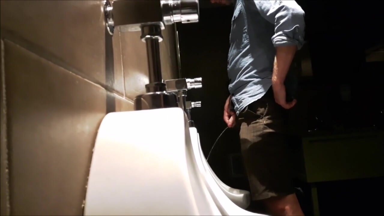 Pissing in the bar urinals