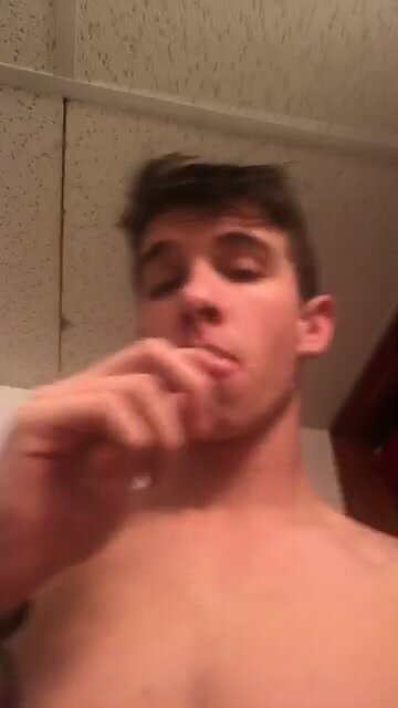 Super hot stud shows off for girl baited 2