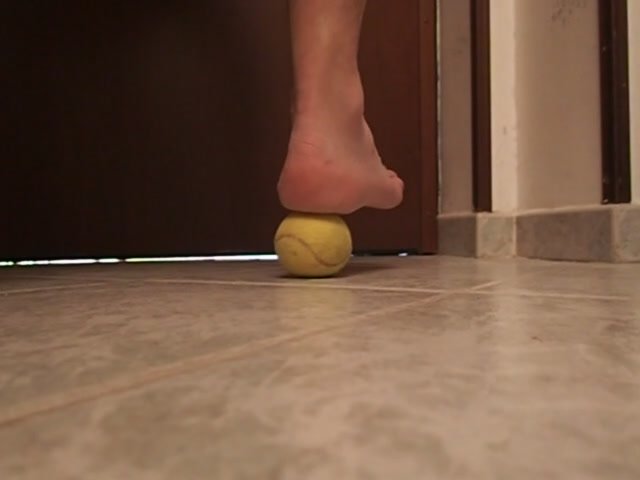 tennis ball stomping