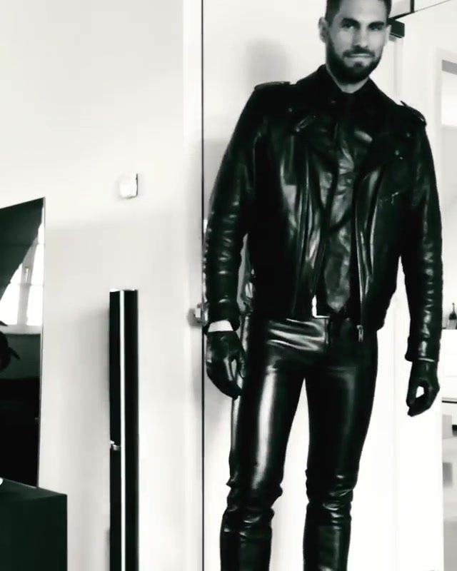 handsome guy in leather