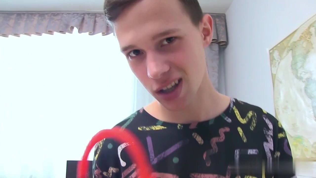 horny twink with sex toy