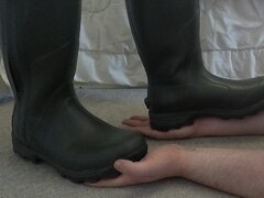 Welly Boot Hand Stomp Crush Trample
