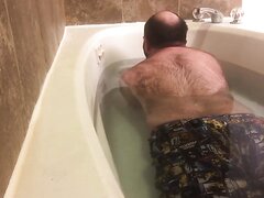 Man Farting in Bathtub