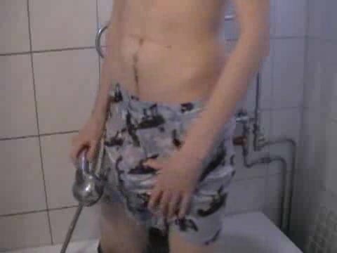 Fully Clothed Shower And Jerk Off