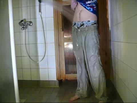 Fully Clothed Shower And Jerk Off 2
